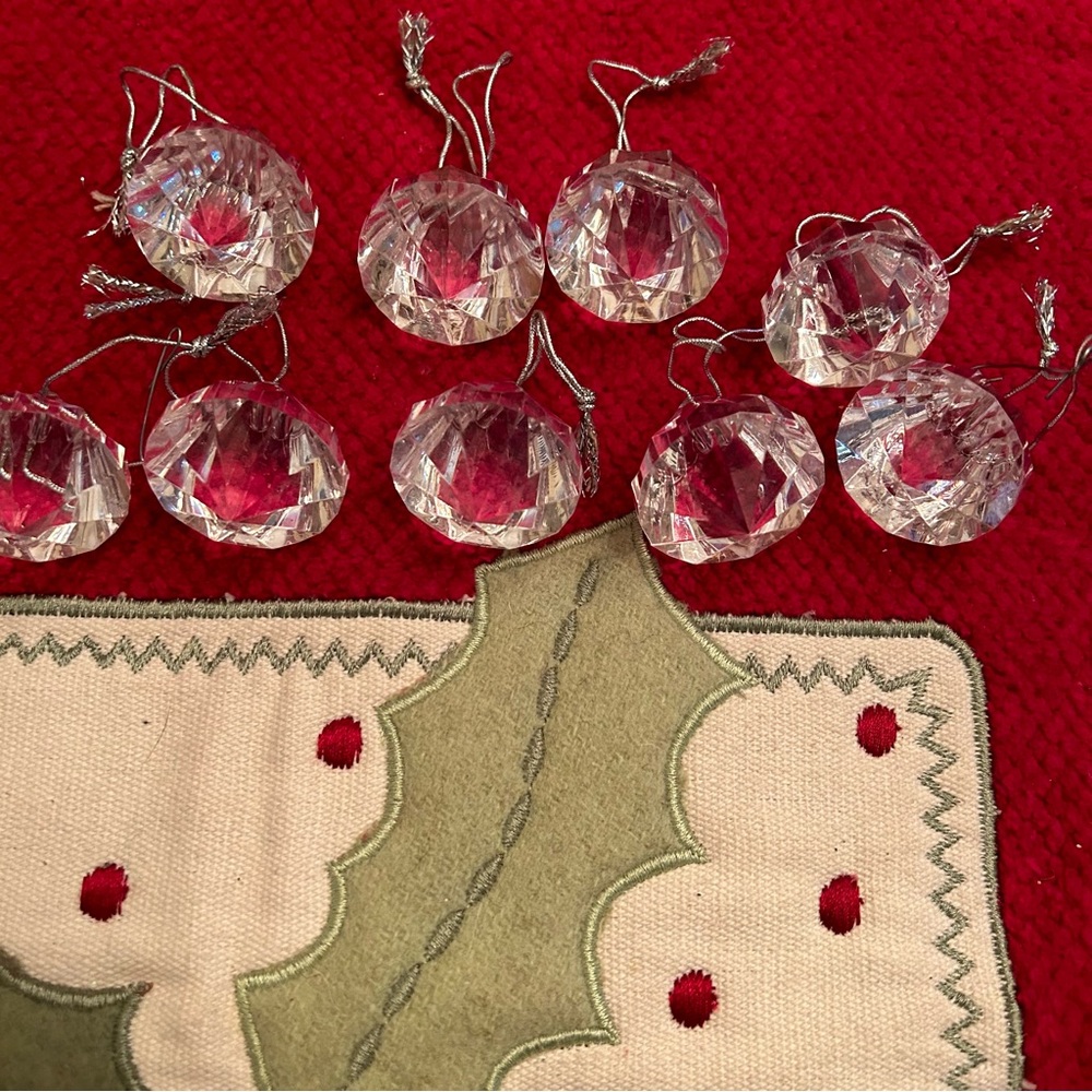 Christmas Clear Teardrop Ornaments